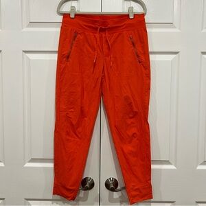 Athleta Trekkie North Joggers Orange Hiking Pants Pull On Womens Size 10